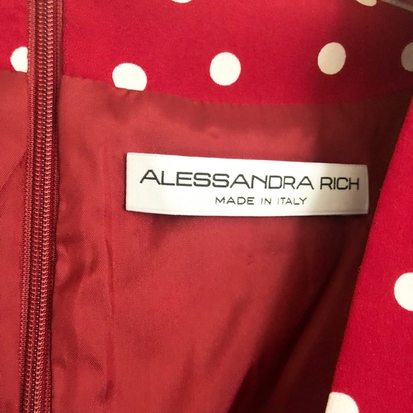 Alessandra Rich Rosette gathered polka-dot silk-crepe dress - Picture 15 of 16